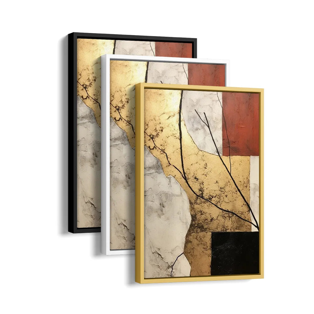 Fractures Dorées – Abstraction Moderne