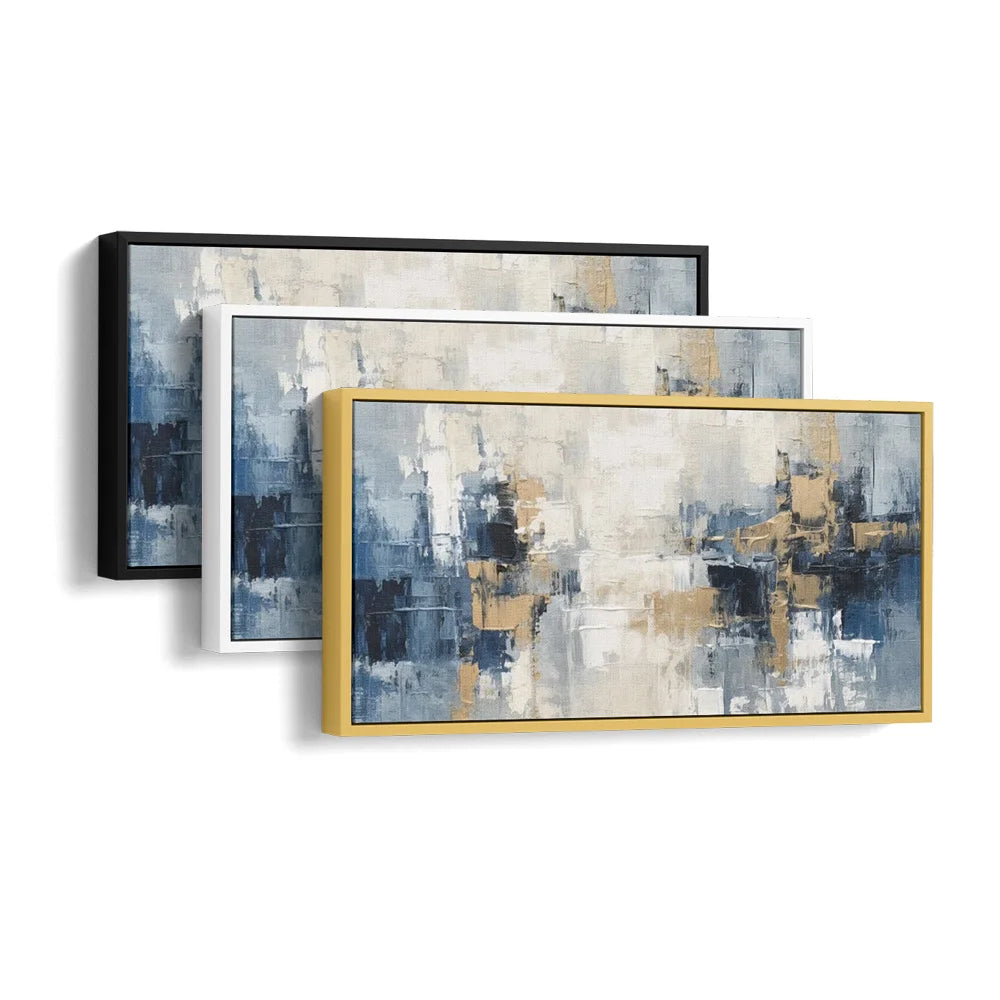 Élégance Murale – Abstraction Bleu et Or