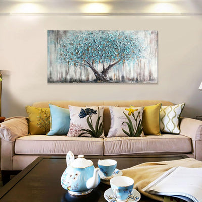 Tableau Mural Arjun Tree – Arbre de Vie Bleu  Description 2