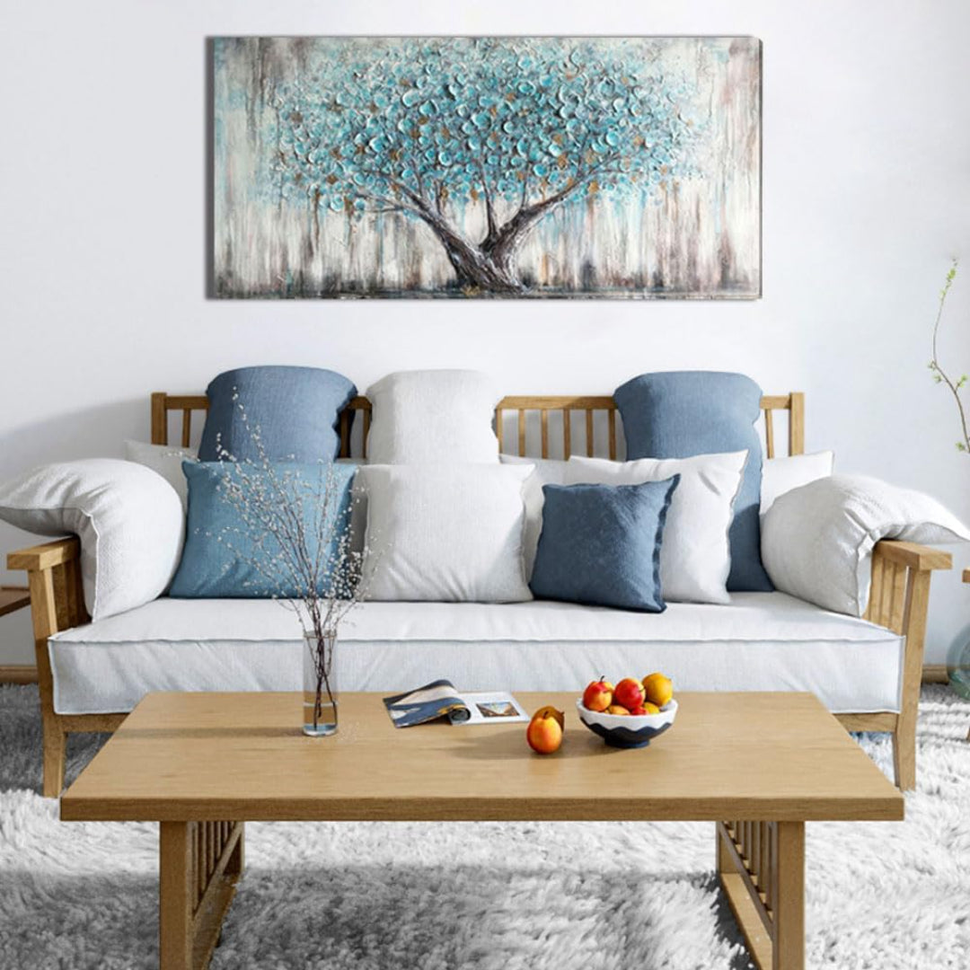 Tableau Mural Arjun Tree – Arbre de Vie Bleu  Description 2