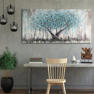 Tableau Mural Arjun Tree – Arbre de Vie Bleu  Description 2