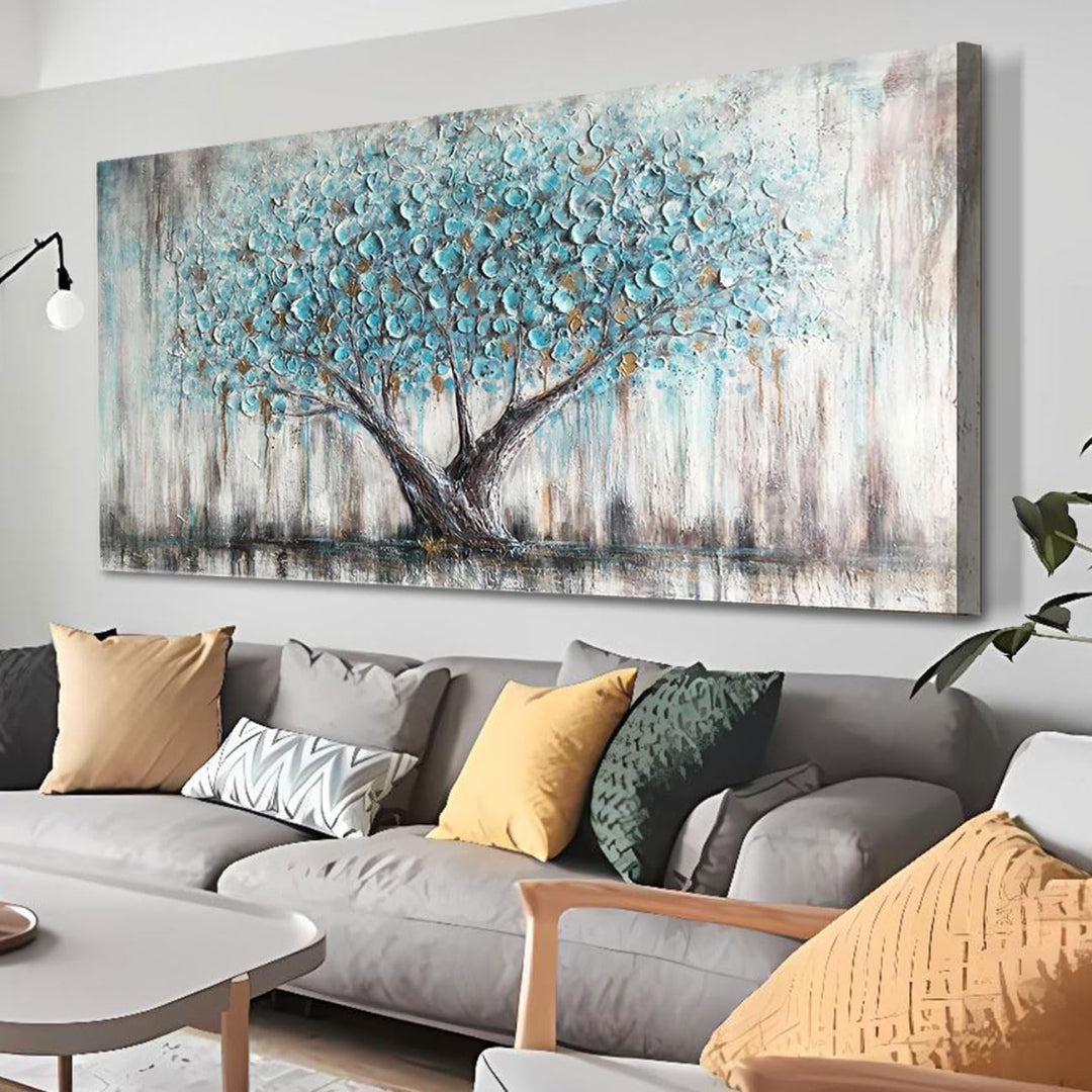 Tableau Mural Arjun Tree – Arbre de Vie Bleu  Description 2