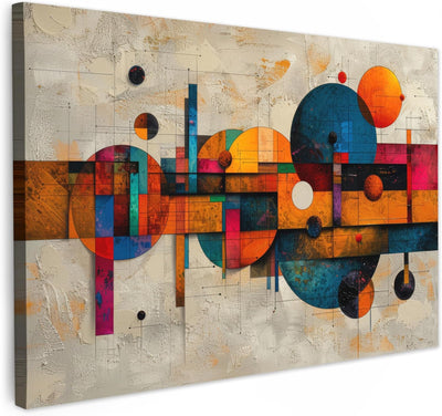 Tableau Moderne Géométrique Orange