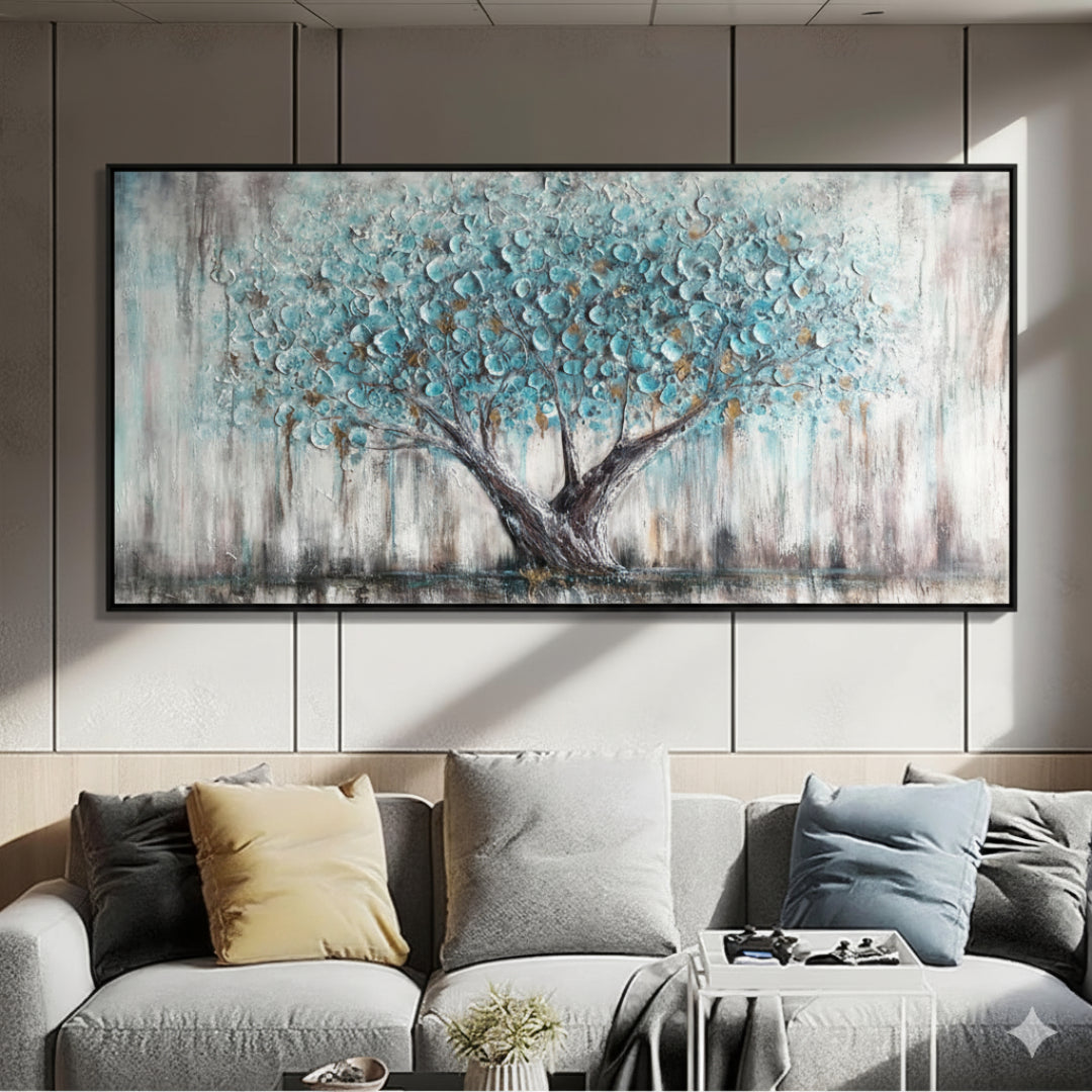 Tableau Mural Arjun Tree – Arbre de Vie Bleu  Description 2