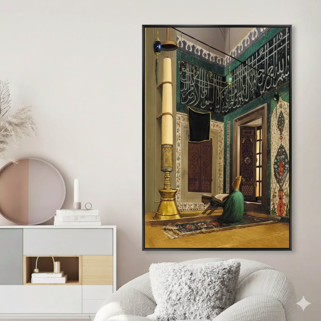 📖 Tableau « L’Homme lisant le Coran » d’Osman Hamdi Bey – Décoration Murale Artistique