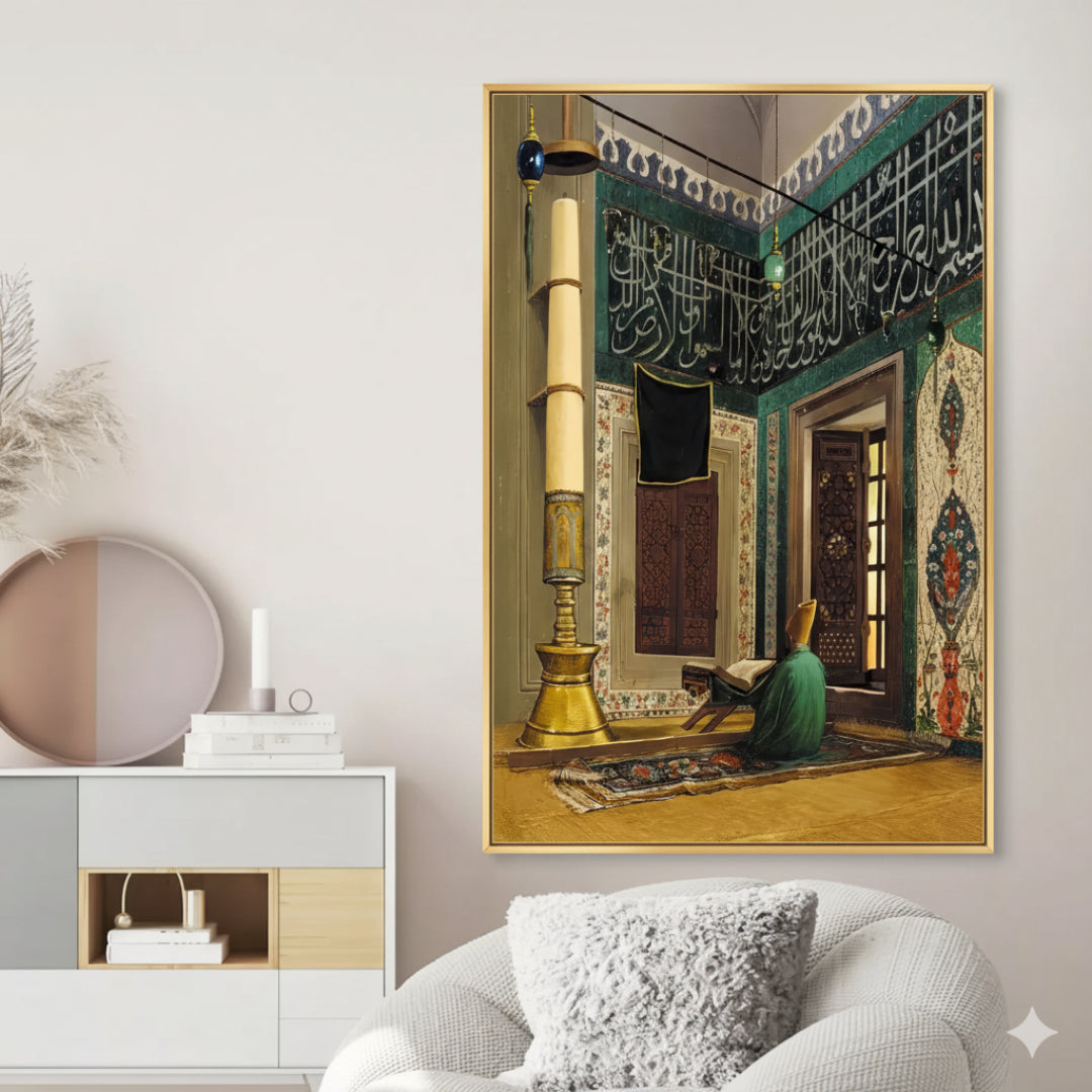 📖 Tableau « L’Homme lisant le Coran » d’Osman Hamdi Bey – Décoration Murale Artistique
