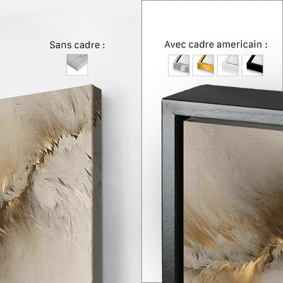 Tableau décoratif Nuage doré – Cadre américain