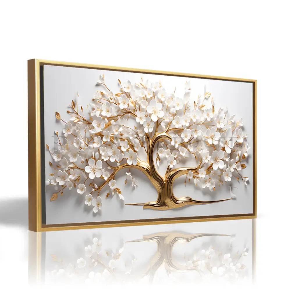 Tableau Décoratif Arbre Doré
