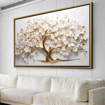 Tableau Décoratif Arbre Doré