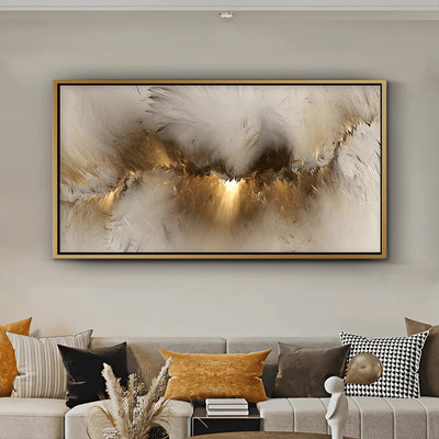 Tableau décoratif Nuage doré – Cadre américain