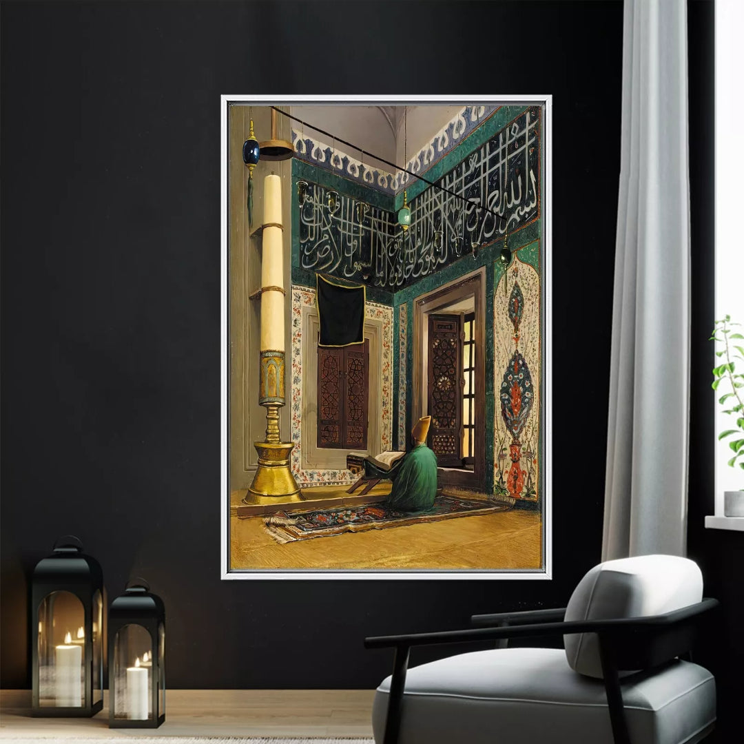 📖 Tableau « L’Homme lisant le Coran » d’Osman Hamdi Bey – Décoration Murale Artistique