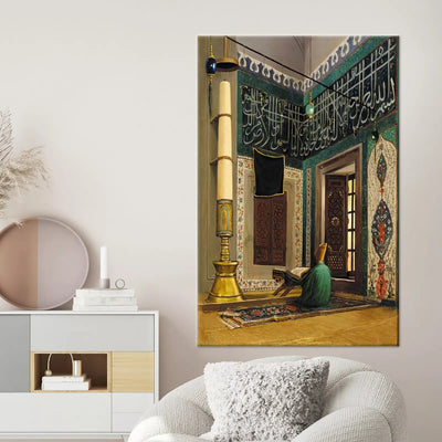📖 Tableau « L’Homme lisant le Coran » d’Osman Hamdi Bey – Décoration Murale Artistique